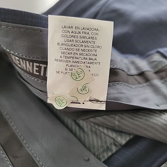 Kenneth Cole Reaction Mens Size 34x32 Flex Waistband Stretch Slim Fit Pants Blue - Picture 8 of 11